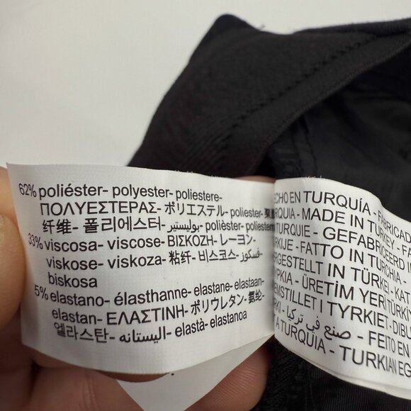 ZARA NWT Pinstripes Jogger-waist Trouser Academia School Midnight Blue Black L - Picture 10 of 11